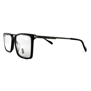 Armação de Óculos de Grau Masculino Ekcess Atlanta Cinza fosco Retangular Tamanho 56