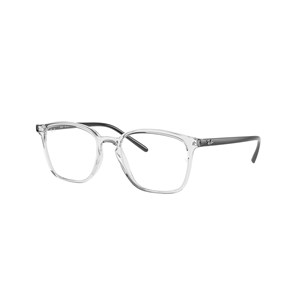 Armação de Óculos de Grau Unissex Ray Ban Rx7185 Translúcido Quadrado Tamanho 52