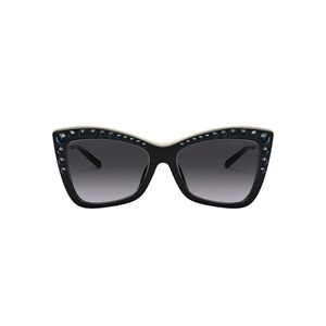 Óculos de Sol Feminino Michael Kors Hollywood Mk2128bu Preto Gatinho Lente Cinza escuro degradê Tamanho 55