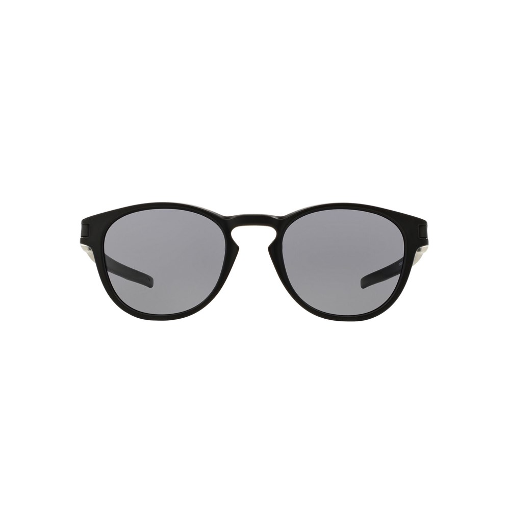 Óculos de Sol Masculino Oakley Latch OO9265L Preto Oval Lente Cinza Tamanho 53